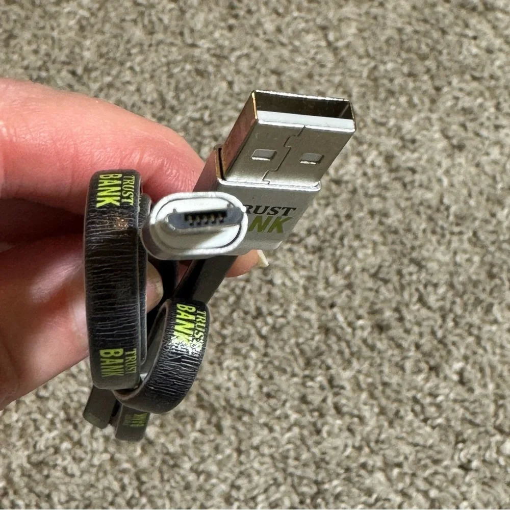 TODDY Micro-USB to USB Cable - Black and White and blue and white